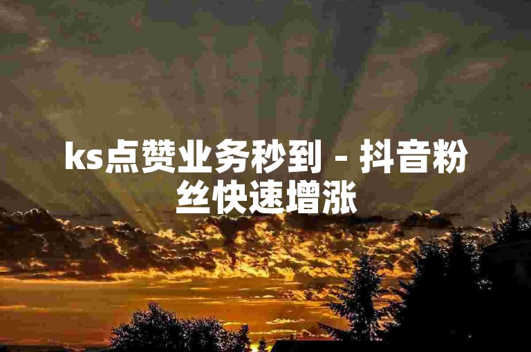 ks点赞业务秒到 - 抖音粉丝快速增涨