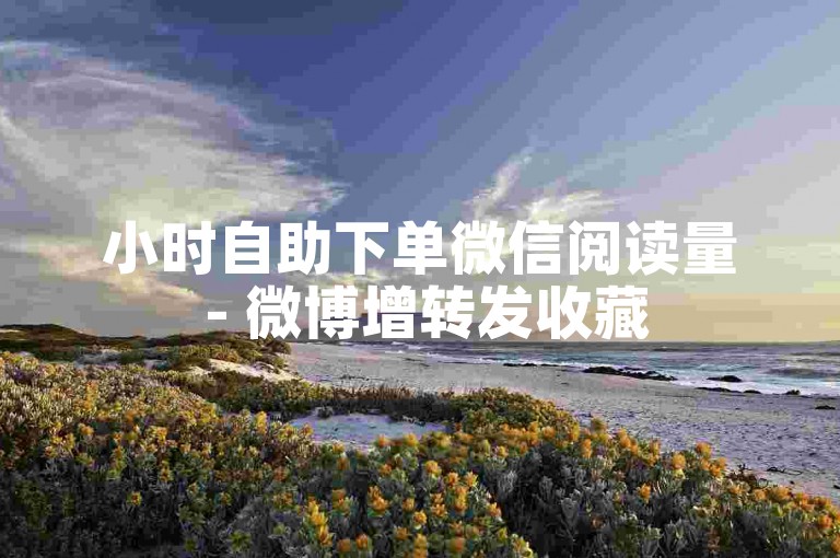 小时自助下单微信阅读量 - 微博增转发收藏