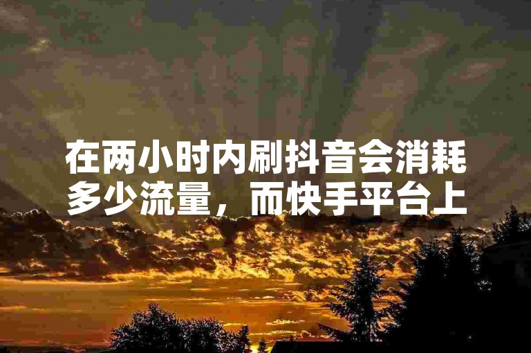 在两小时内刷抖音会消耗多少流量，而快手平台上一元能购买100个真实粉丝且不会掉粉，同时探讨每天轻松获得最多1000次播放量的技巧，以及评估点赞应用程序的可信度。