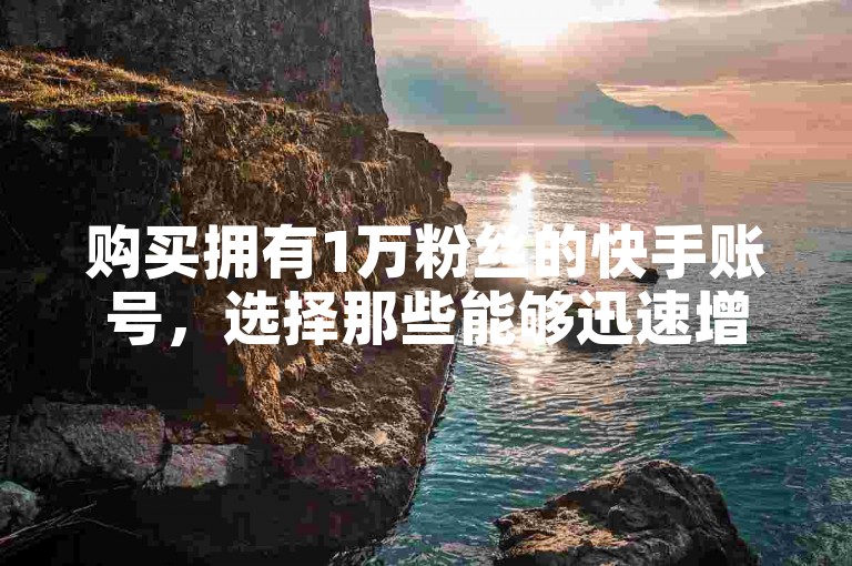 购买拥有1万粉丝的快手账号，选择那些能够迅速增加粉丝数量的服务平台。
