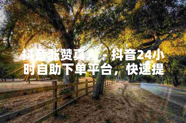 抖音涨赞真人 - 抖音24小时自助下单平台，快速提升你的视频热度。