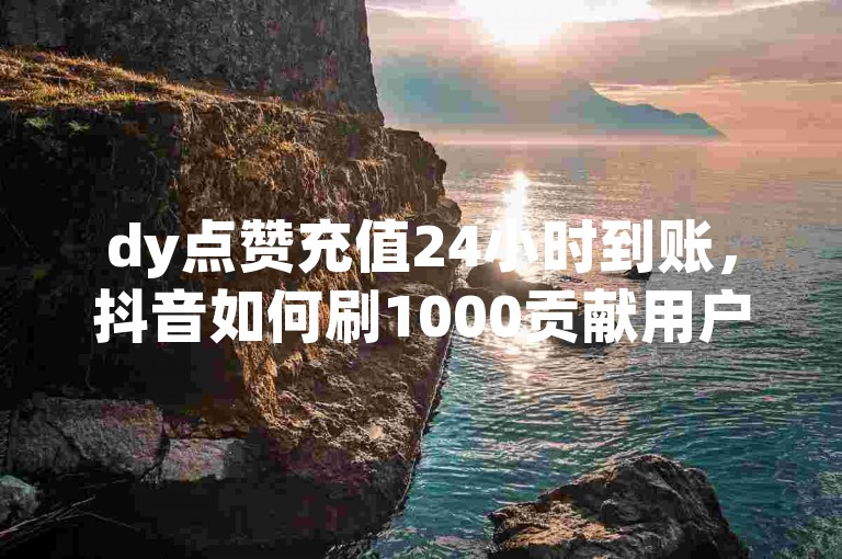dy点赞充值24小时到账，抖音如何刷1000贡献用户 - 拼多多大转盘助力软件 - 一分钱100快手赞。