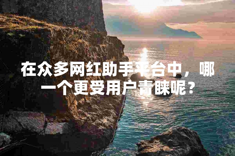 在众多网红助手平台中，哪一个更受用户青睐呢？