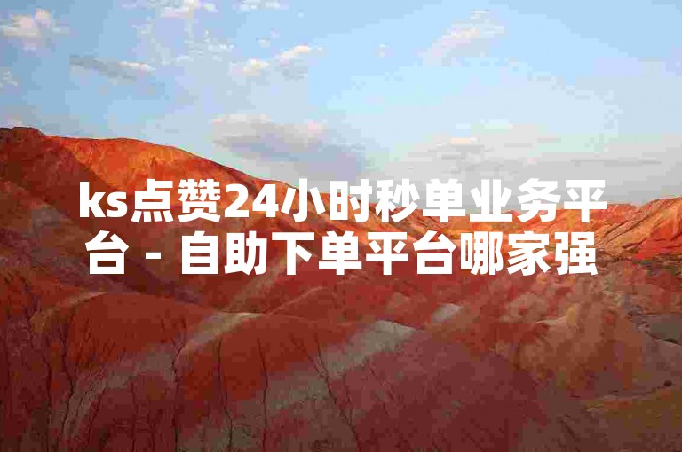 ks点赞24小时秒单业务平台 - 自助下单平台哪家强？