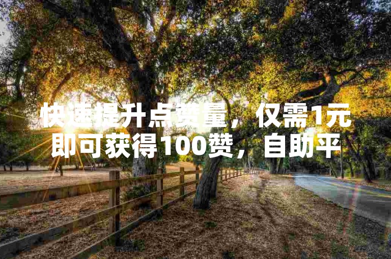 快速提升点赞量，仅需1元即可获得100赞，自助平台快手助力你的名片获得更多关注。