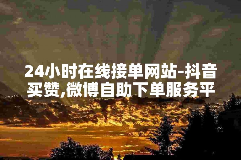 24小时在线接单网站-抖音买赞,微博自助下单服务平台