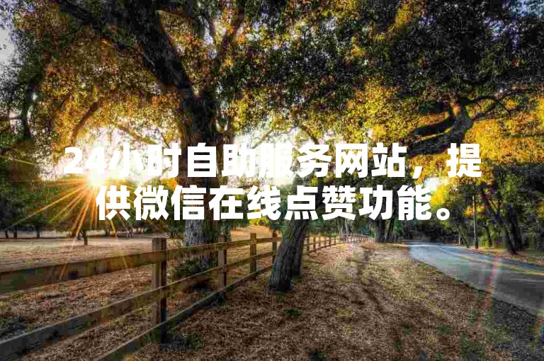 24小时自助服务网站，提供微信在线点赞功能。