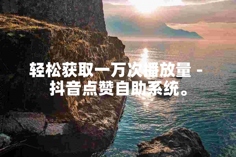 轻松获取一万次播放量 - 抖音点赞自助系统。