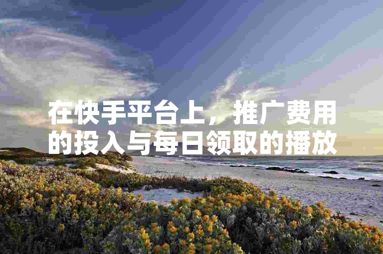 在快手平台上，推广费用的投入与每日领取的播放量之间存在着紧密的关联，合理的推广投入往往能带来可观的播放量增长。