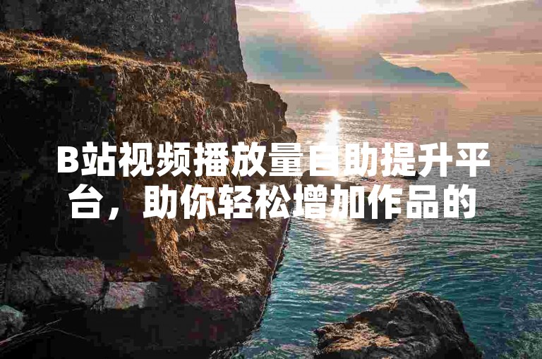 B站视频播放量自助提升平台，助你轻松增加作品的观看次数。