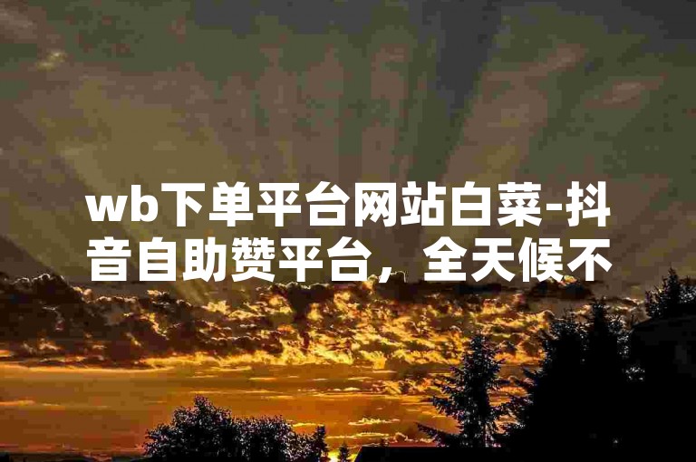 wb下单平台网站白菜-抖音自助赞平台，全天候不间断发货。