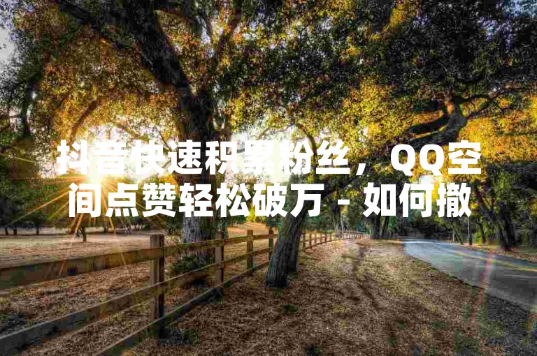 抖音快速积累粉丝，QQ空间点赞轻松破万 - 如何撤销对QQ游戏的授权 - 经济实惠的QQ超级会员充值平台。