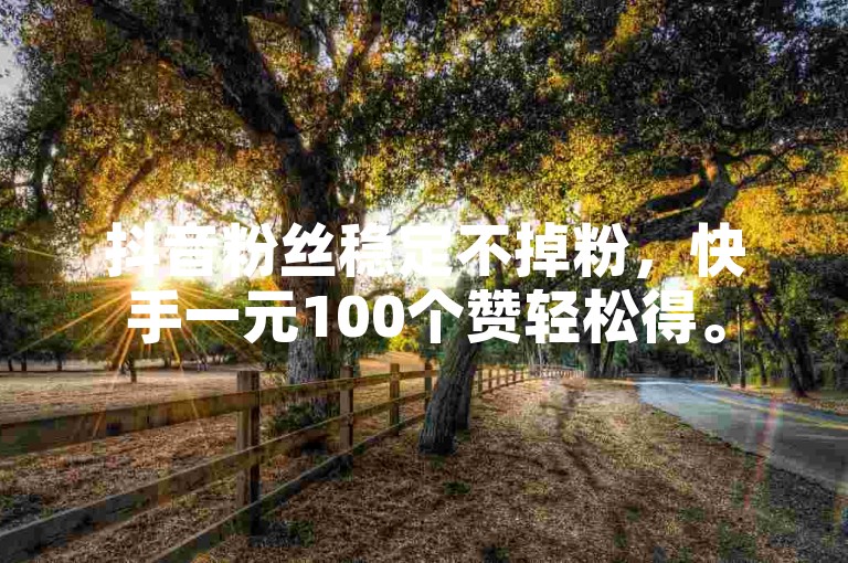 抖音粉丝稳定不掉粉，快手一元100个赞轻松得。