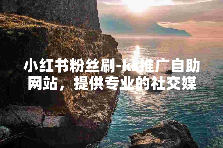 小红书粉丝刷-ks推广自助网站，提供专业的社交媒体增长服务。
