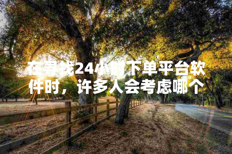 在寻找24小时下单平台软件时，许多人会考虑哪个最经济实惠，而网易云24h自助下单商城则以其独特的服务和价格优势脱颖而出。