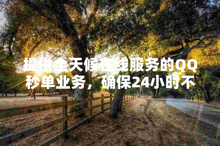 提供全天候在线服务的QQ秒单业务，确保24小时不间断的订单处理与支持。