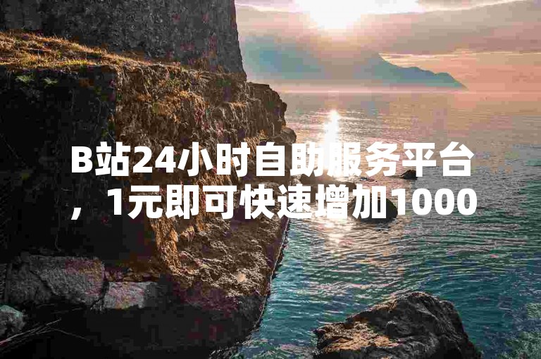 B站24小时自助服务平台，1元即可快速增加1000粉丝。