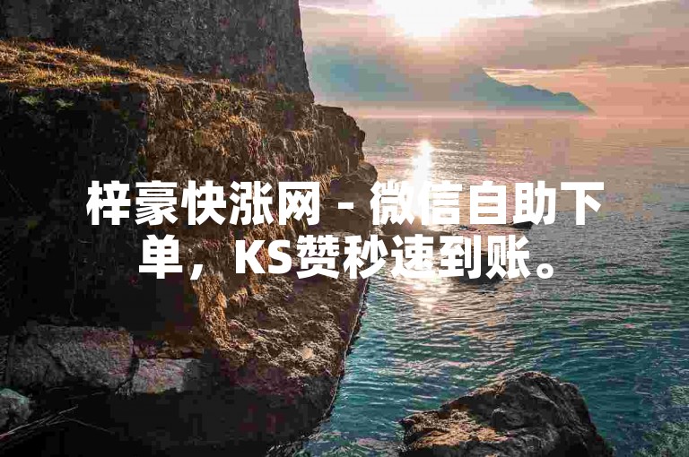梓豪快涨网 - 微信自助下单，KS赞秒速到账。