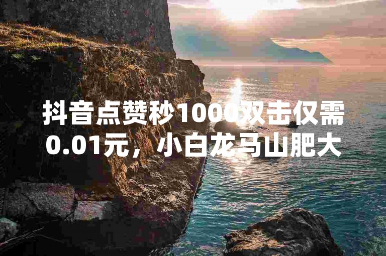抖音点赞秒1000双击仅需0.01元，小白龙马山肥大地房产装修,qq空间访客量10000免费 - 抖音24小时赞 - 抖音dy播放量软件揭秘！