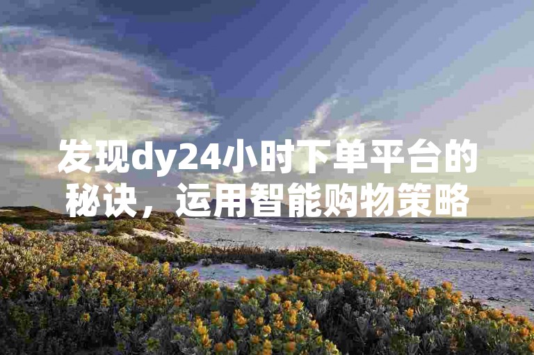 发现dy24小时下单平台的秘诀，运用智能购物策略优化你的购物流程，从而让日常生活变得更加轻松愉快。