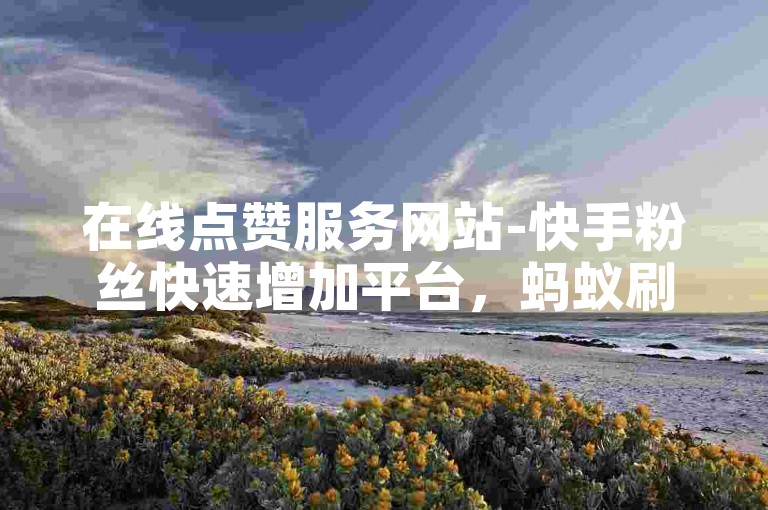 在线点赞服务网站-快手粉丝快速增加平台，蚂蚁刷赞助力快手视频。