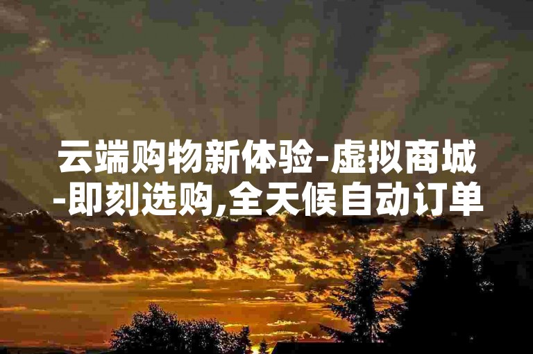 云端购物新体验-虚拟商城-即刻选购,全天候自动订单处理系统，享受网络最优惠价格。