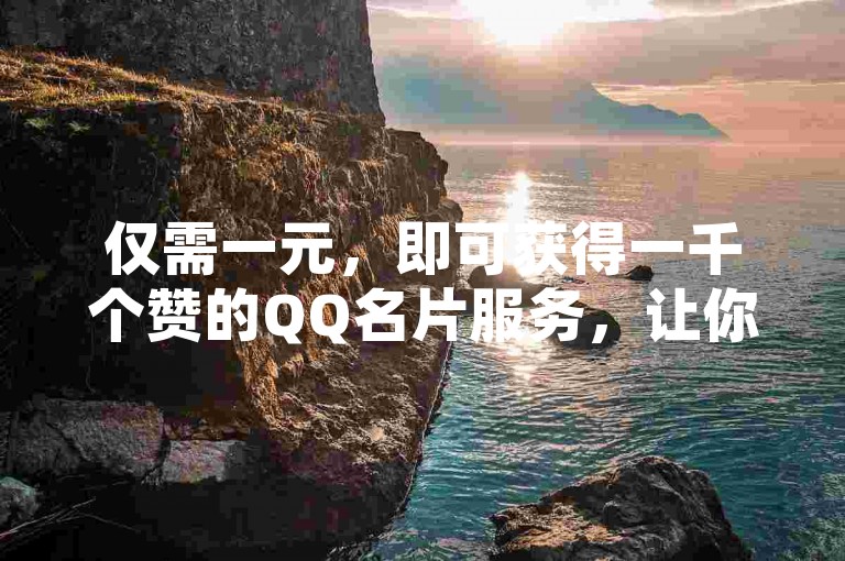 仅需一元，即可获得一千个赞的QQ名片服务，让你的社交形象瞬间提升。