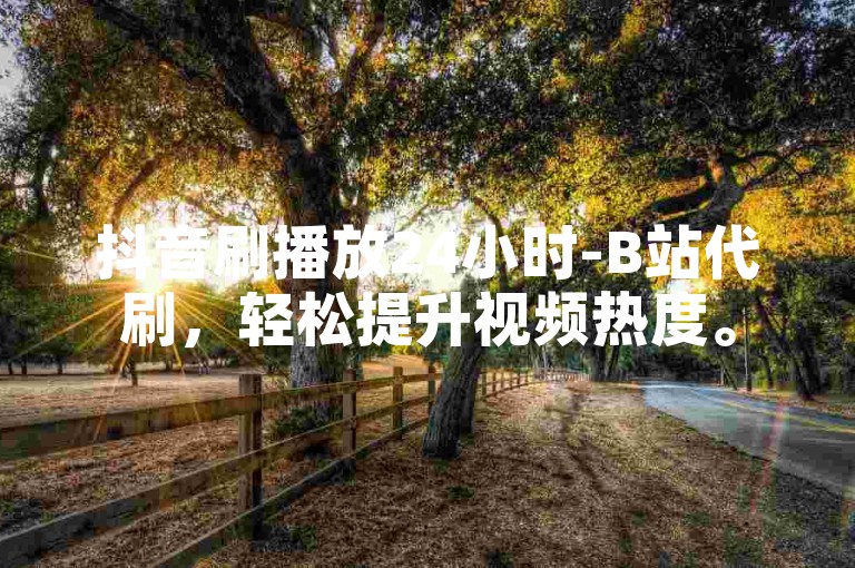 抖音刷播放24小时-B站代刷，轻松提升视频热度。