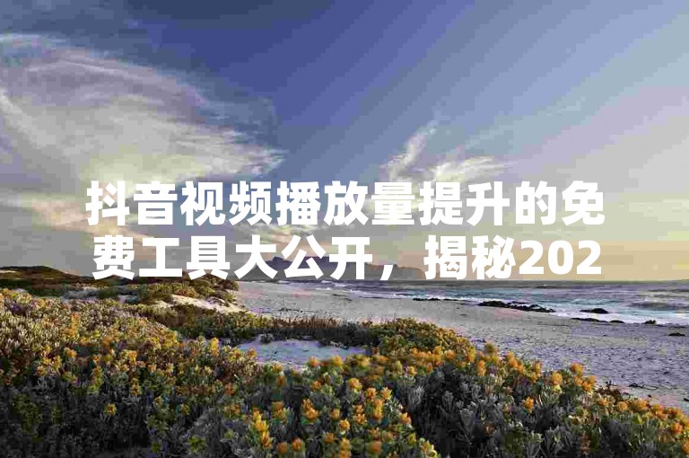 抖音视频播放量提升的免费工具大公开，揭秘2025年必备的抖音播放量增长软件！