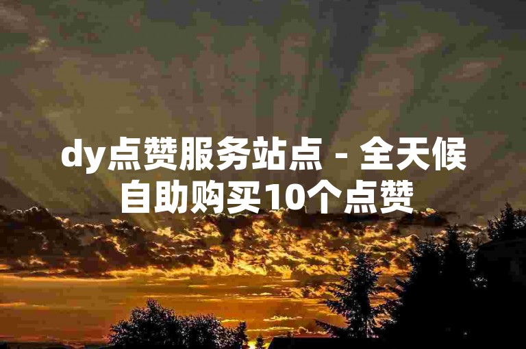 dy点赞服务站点 - 全天候自助购买10个点赞