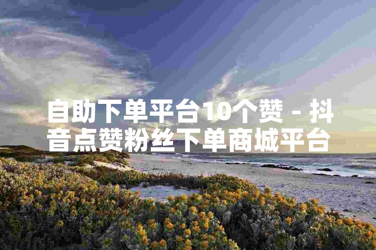 自助下单平台10个赞 - 抖音点赞粉丝下单商城平台