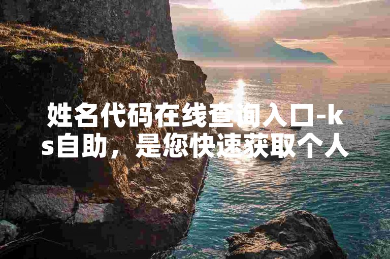 姓名代码在线查询入口-ks自助，是您快速获取个人姓名代码的便捷途径。