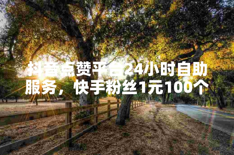 抖音点赞平台24小时自助服务，快手粉丝1元100个活粉的秘诀 - ks业务平台提供一万粉丝服务！