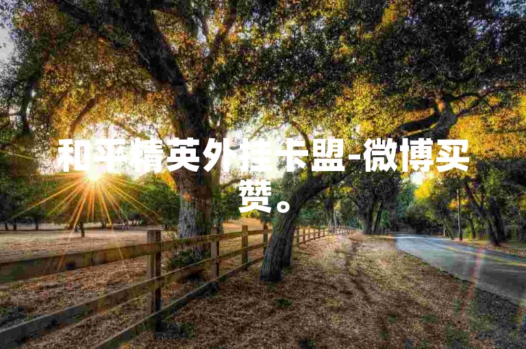和平精英外挂卡盟-微博买赞。