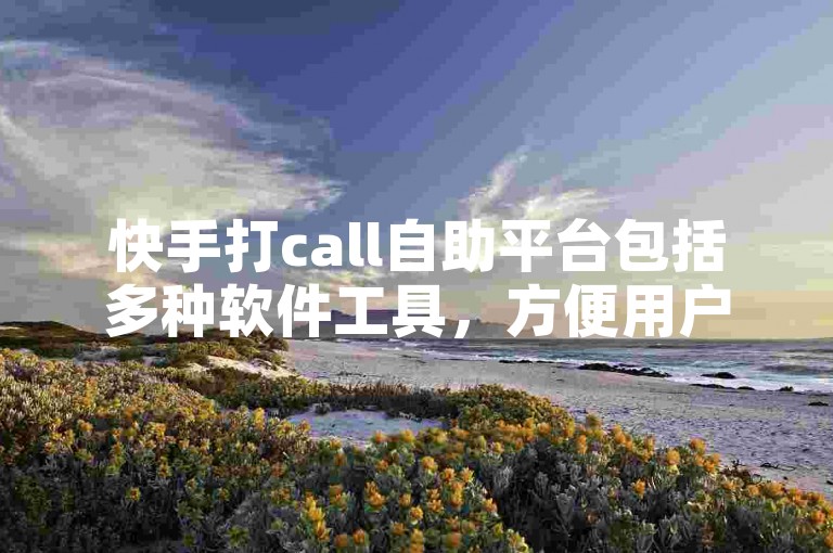 快手打call自助平台包括多种软件工具，方便用户快速提升视频热度。