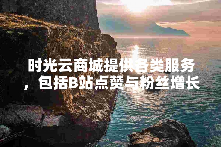 时光云商城提供各类服务，包括B站点赞与粉丝增长业务。