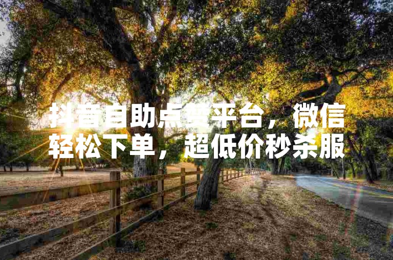 抖音自助点赞平台，微信轻松下单，超低价秒杀服务。