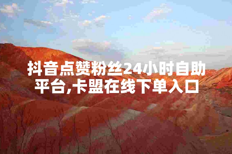 抖音点赞粉丝24小时自助平台,卡盟在线下单入口