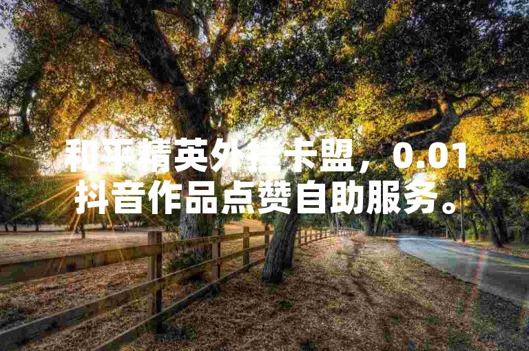 和平精英外挂卡盟，0.01抖音作品点赞自助服务。