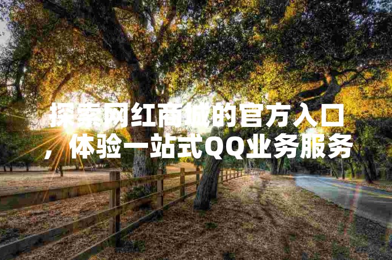 探索网红商城的官方入口，体验一站式QQ业务服务。