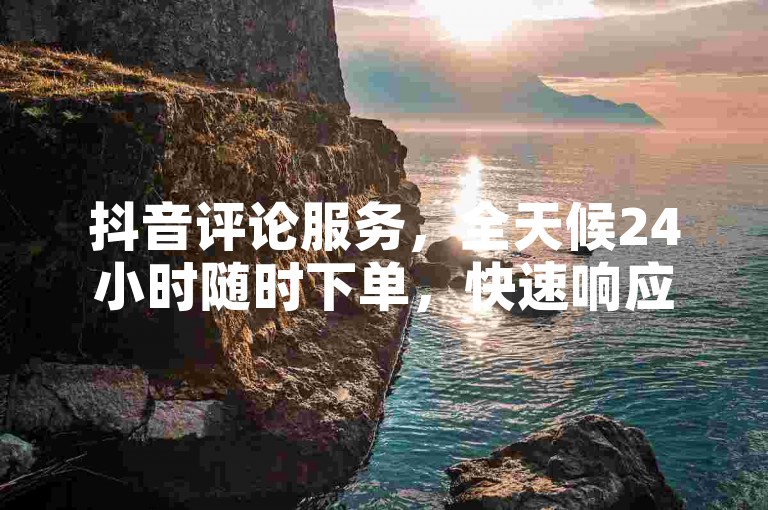 抖音评论服务，全天候24小时随时下单，快速响应您的每一条需求！