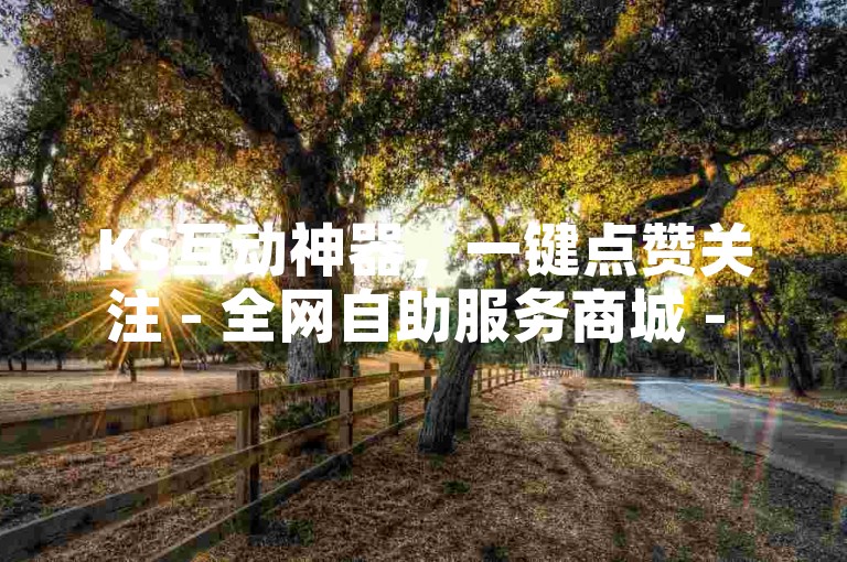 KS互动神器，一键点赞关注 - 全网自助服务商城 - 快捷点赞APP