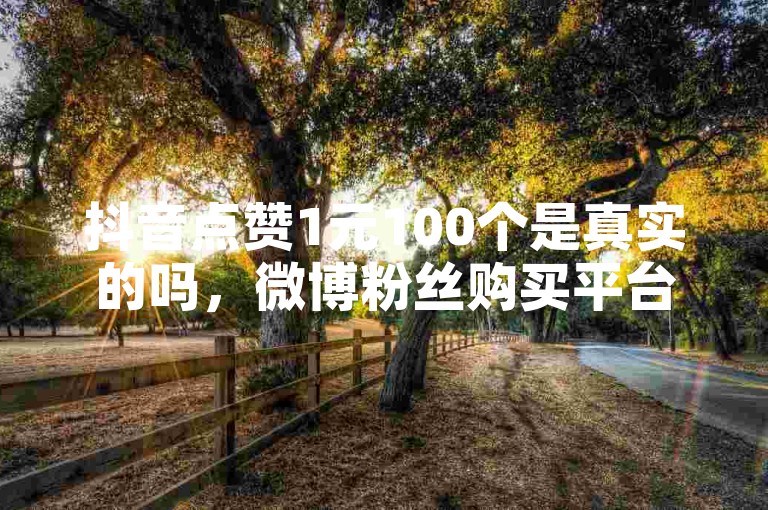 抖音点赞1元100个是真实的吗，微博粉丝购买平台。