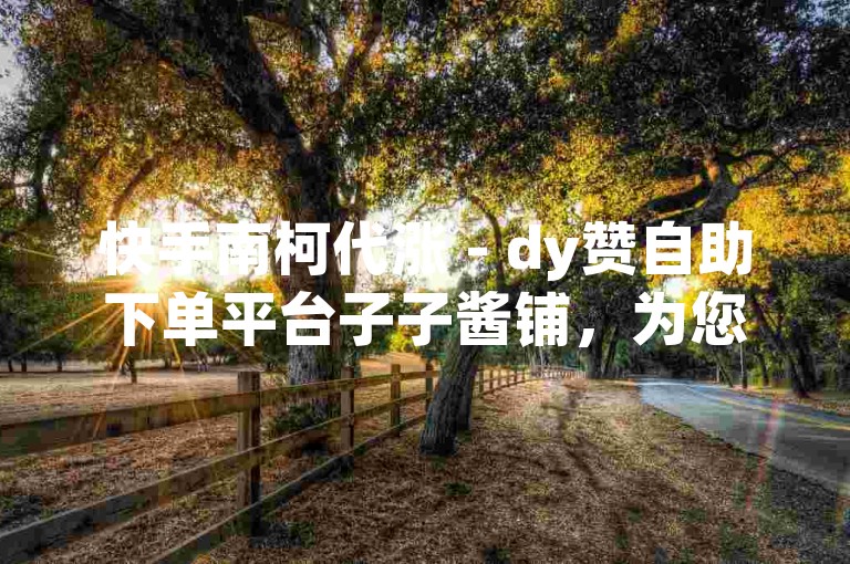 快手南柯代涨 - dy赞自助下单平台子子酱铺，为您提供便捷的点赞服务体验。