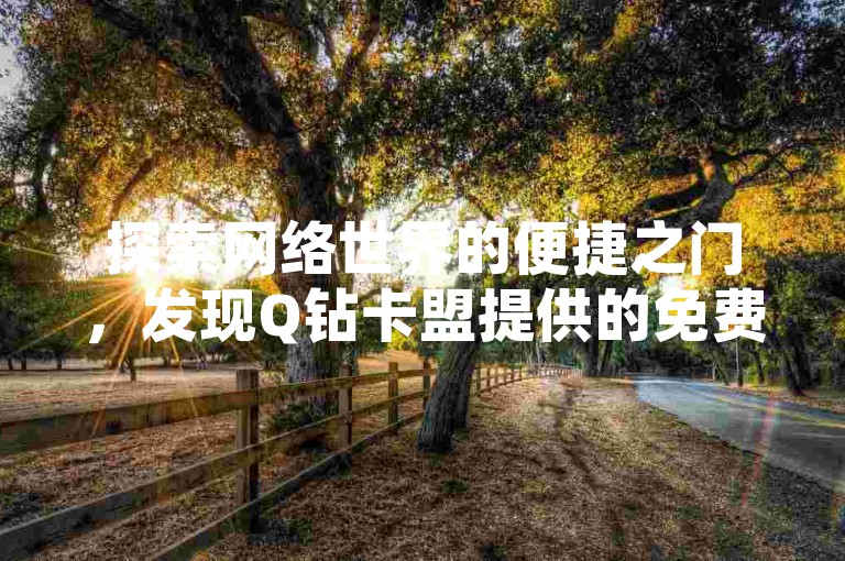 探索网络世界的便捷之门，发现Q钻卡盟提供的免费QQ空间访客量增加器手机版，同时享受Ks真人点赞服务与抖音点赞链接，让抖音点赞推广变得轻松又高效！