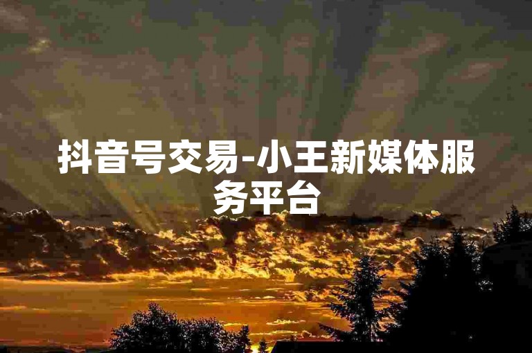 抖音号交易-小王新媒体服务平台