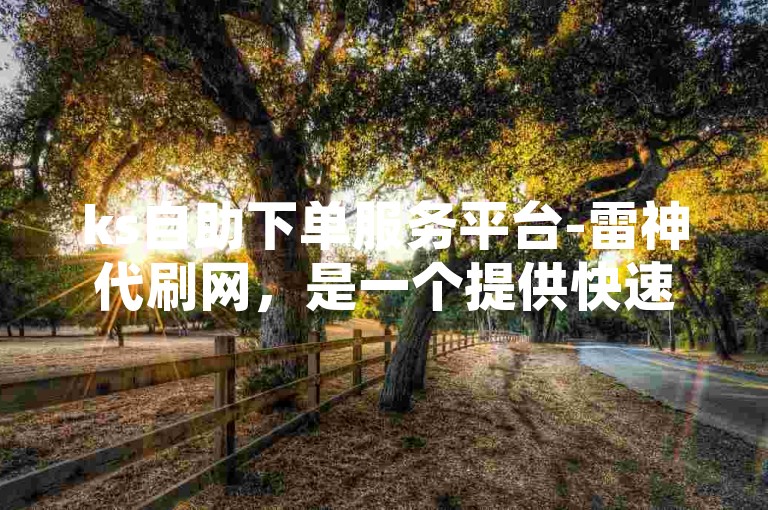 ks自助下单服务平台-雷神代刷网，是一个提供快速、便捷服务的网络平台。