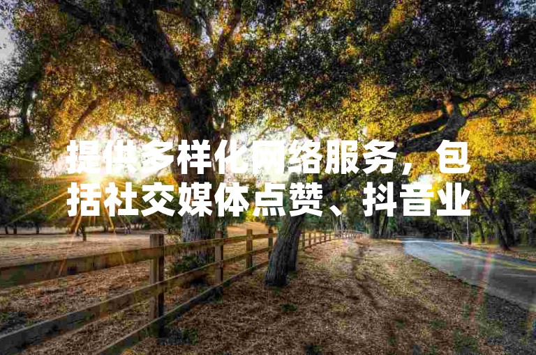 提供多样化网络服务，包括社交媒体点赞、抖音业务等，尽在专业低价在线平台。