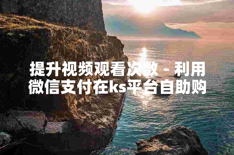 提升视频观看次数 - 利用微信支付在ks平台自助购买播放量。