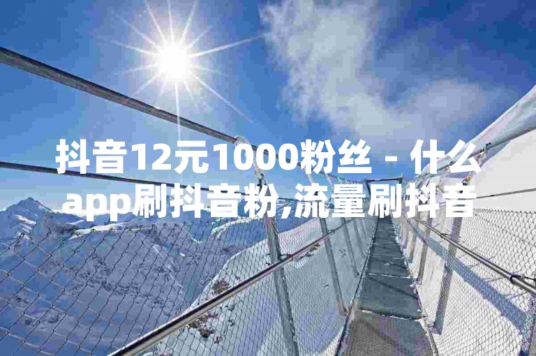 抖音12元1000粉丝 - 什么app刷抖音粉,流量刷抖音一天多少